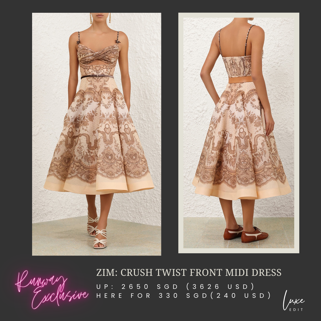 ZM: Crush Twist Front Midi Dress