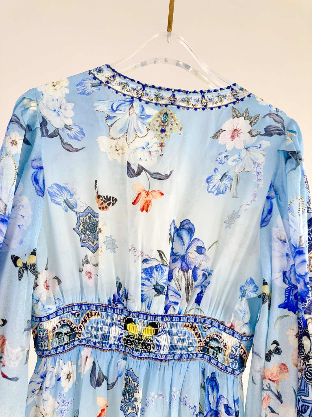 CAM: Al manial palace memoirs button front frill dress