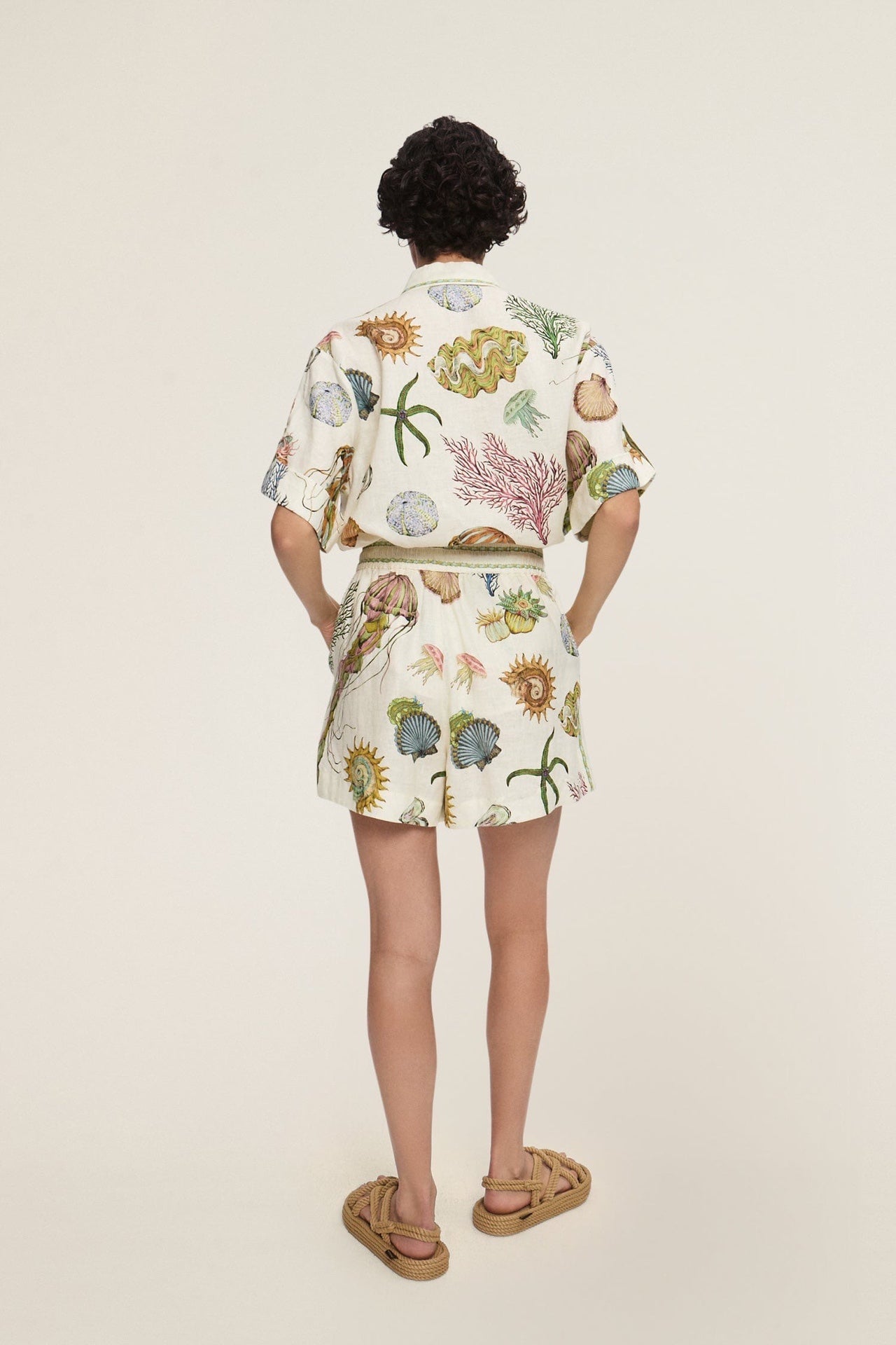 ALM: Sam Pauletto Sea Linen Printed Top / Shorts