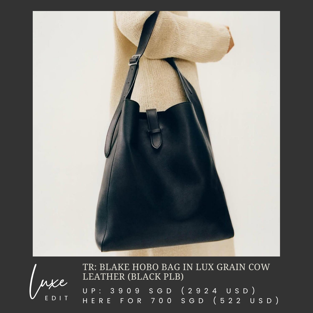 TR: Blake hobo bag in black lux grain cow leather