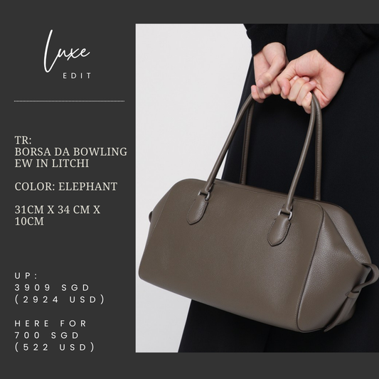 TR: Borsa da bowling EW Elephant in Litchi Leather