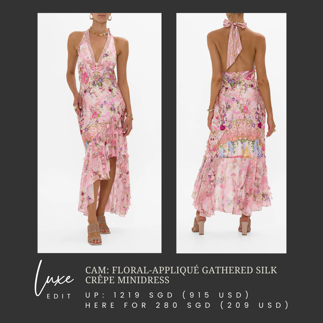 CAM: Totally Ozmopolitan Bias Halter Dress with Ruffle Hem