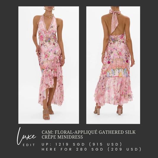 CAM: Totally Ozmopolitan Bias Halter Dress with Ruffle Hem