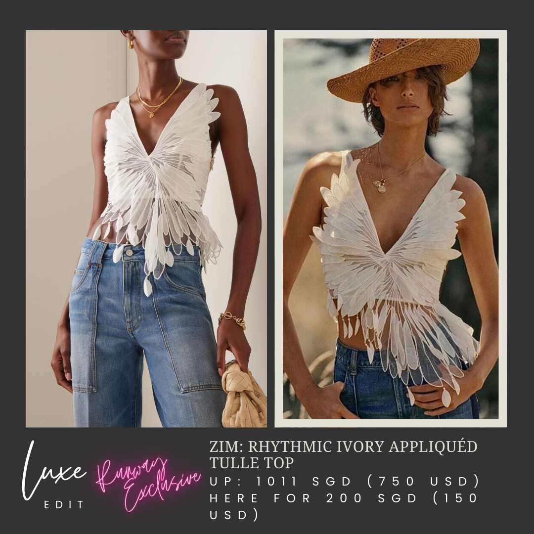 Zim: Rhythmic Appliqued Tulle Top