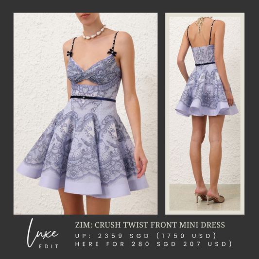 ZM: Crush Twist Front Mini Dress