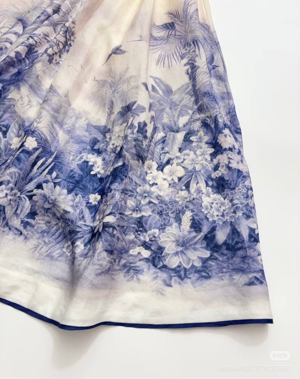 Wylie picnic dress blue palm