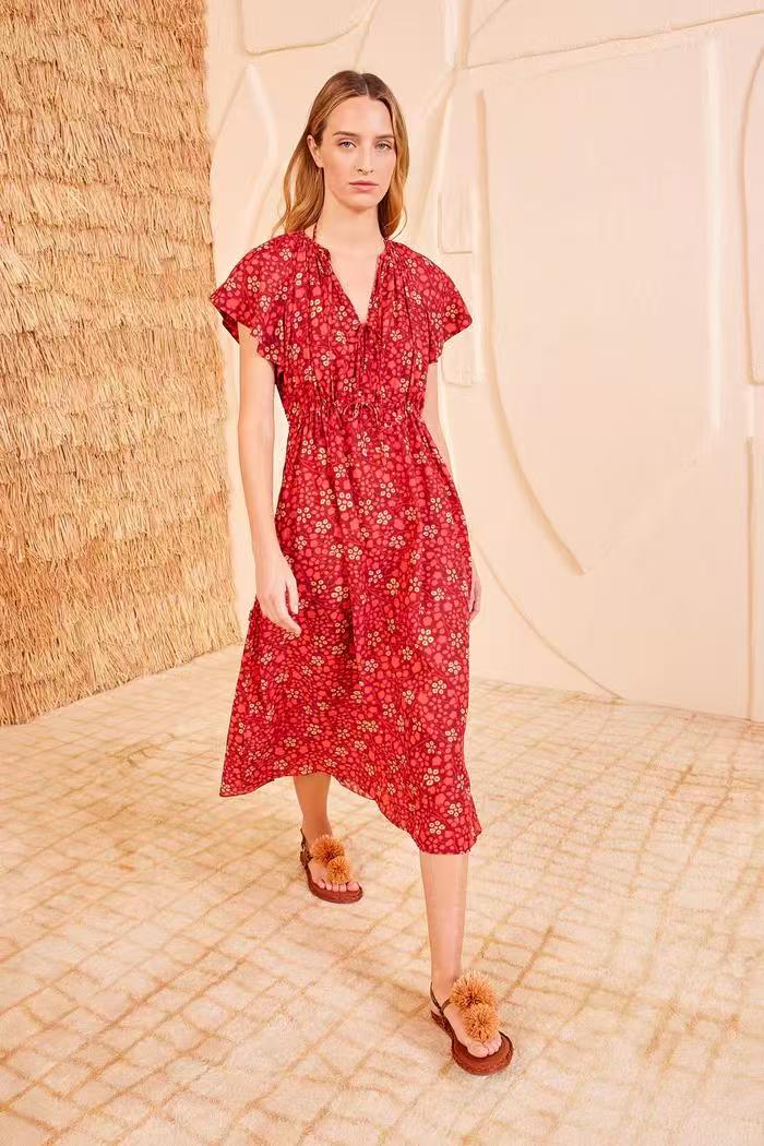 UJ: Mikaela Flutter Sleeve Midi dress