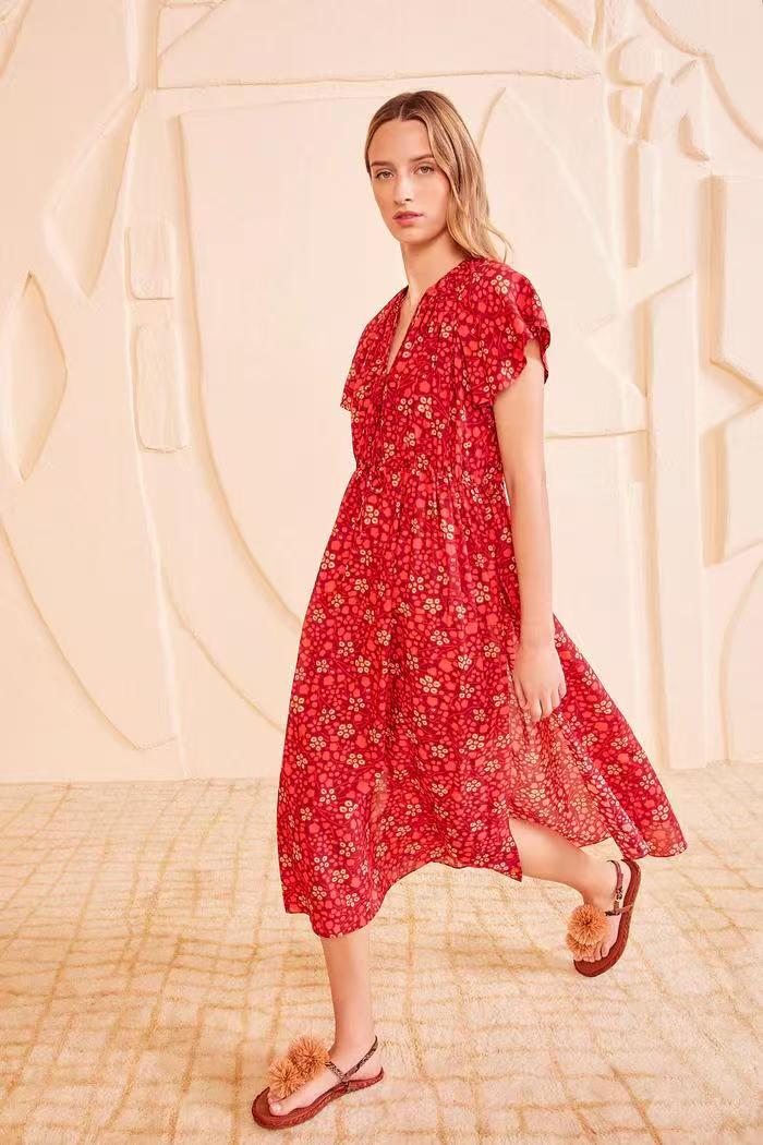 UJ: Mikaela Flutter Sleeve Midi dress