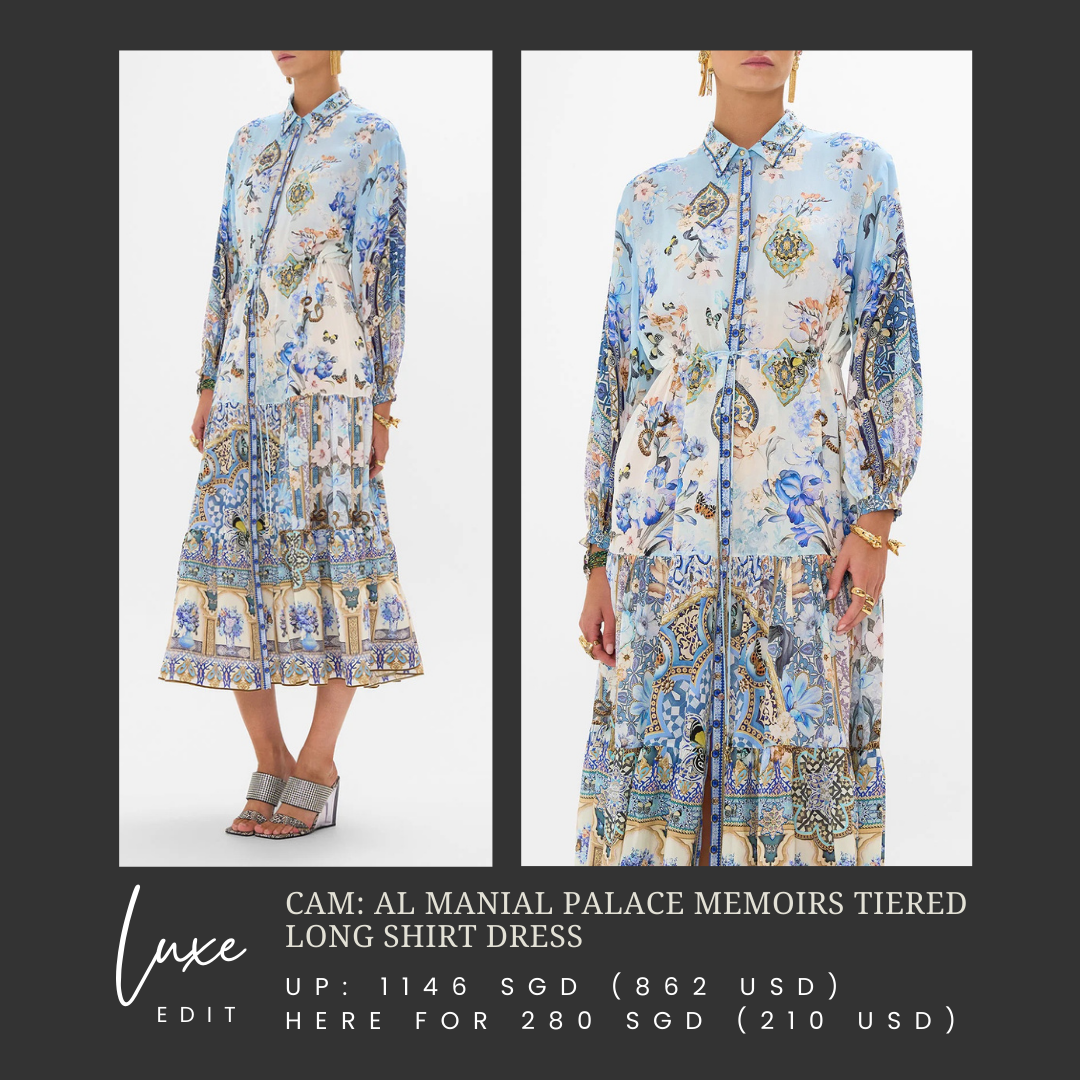 CAM: Al Manial Palace Memoirs tiered long shirt dress