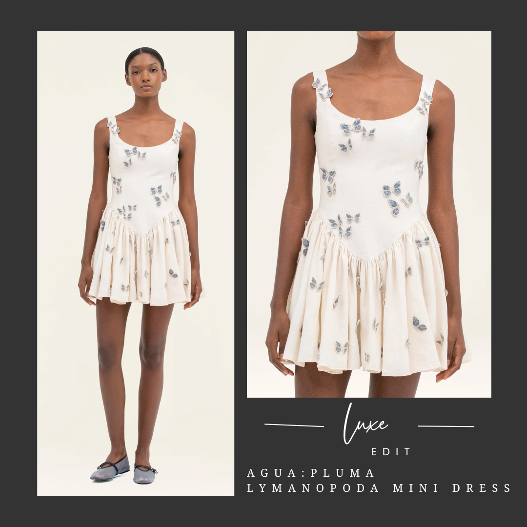 AGUA: Pluma Lymanopoda mini dress