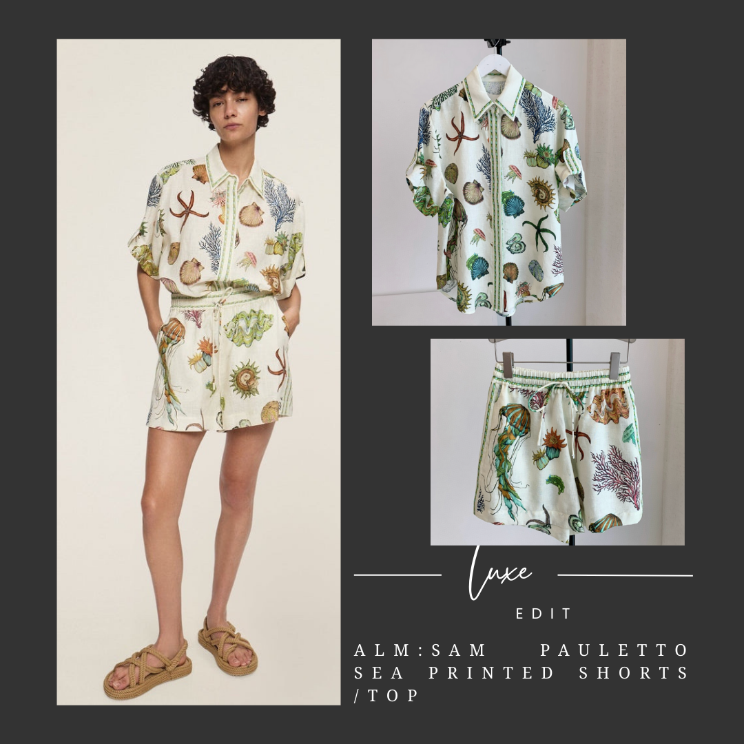 ALM: Sam Pauletto Sea Linen Printed Top / Shorts