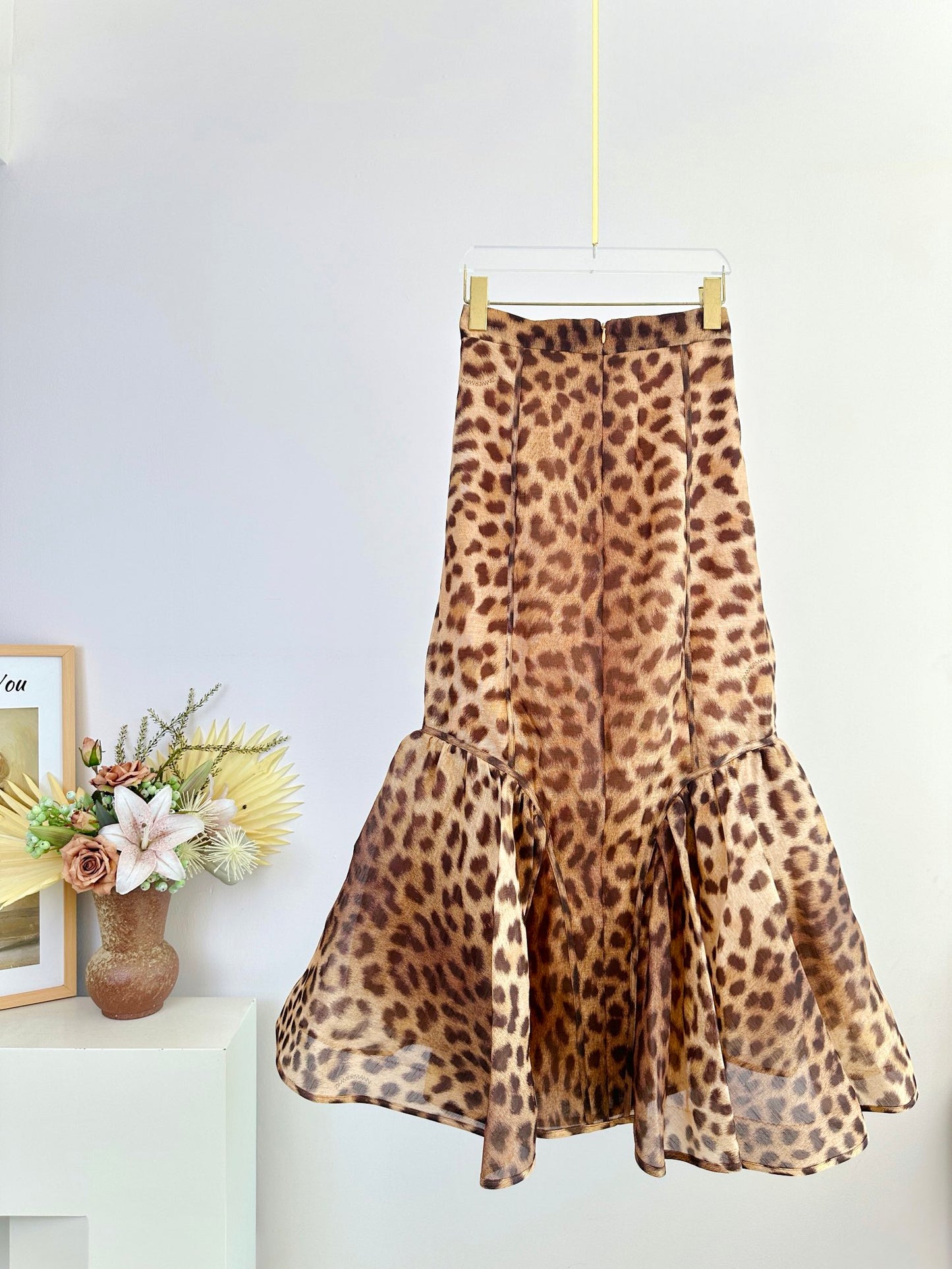 ZM: Crush Panelled Pencil Skirt leopard print