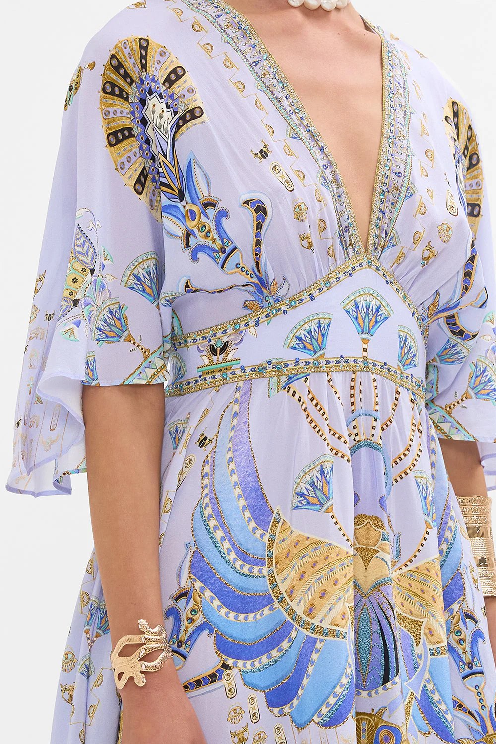 CAM: Under Scarab Skies Short Waisted Dress