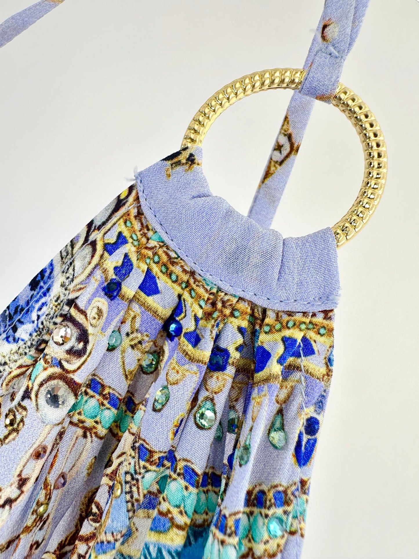 CAM: Under Scarab Skies ring detail strap dress