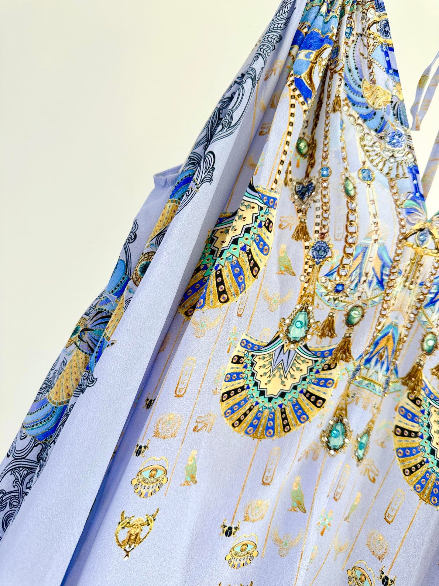 CAM: Under Scarab Skies ring detail strap dress