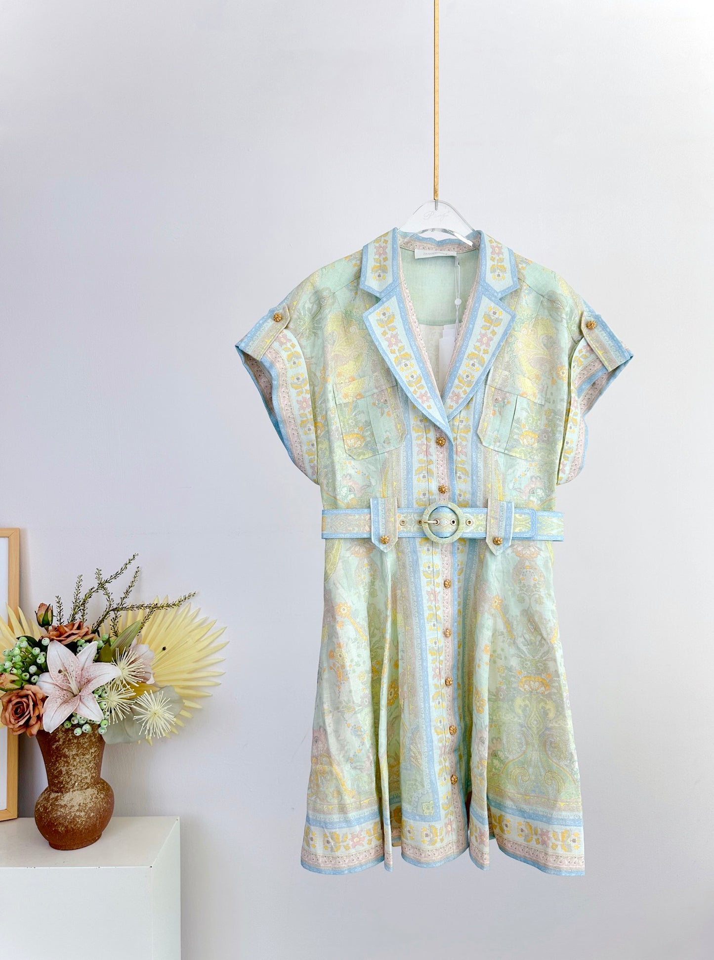 ZM: Acacia series floral mini shirtdress