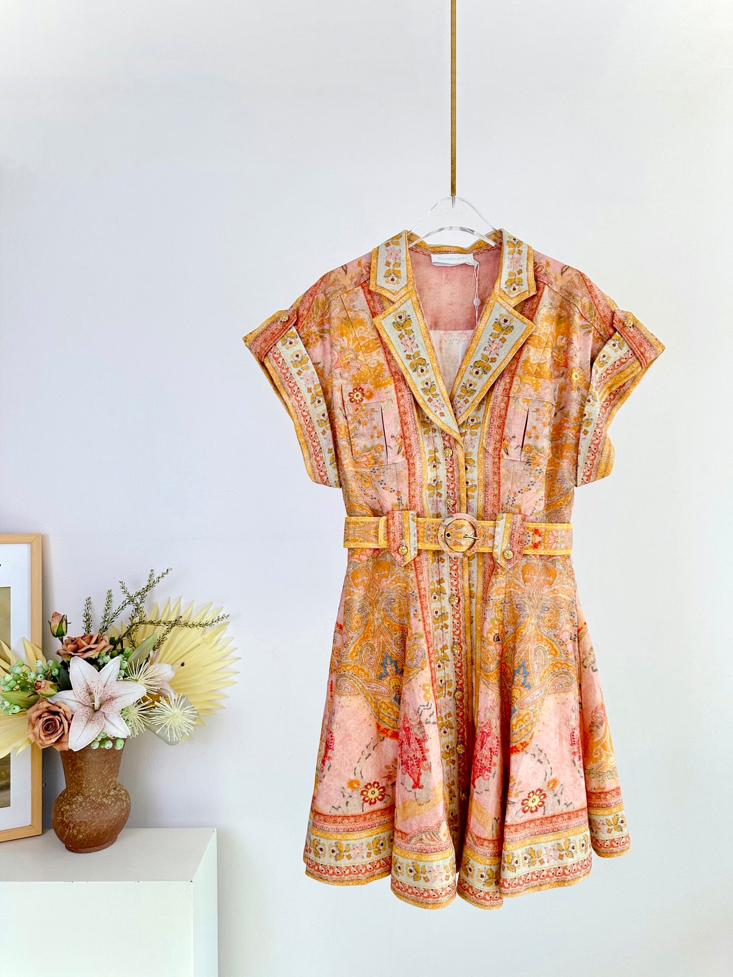 ZM: Acacia series floral mini shirtdress