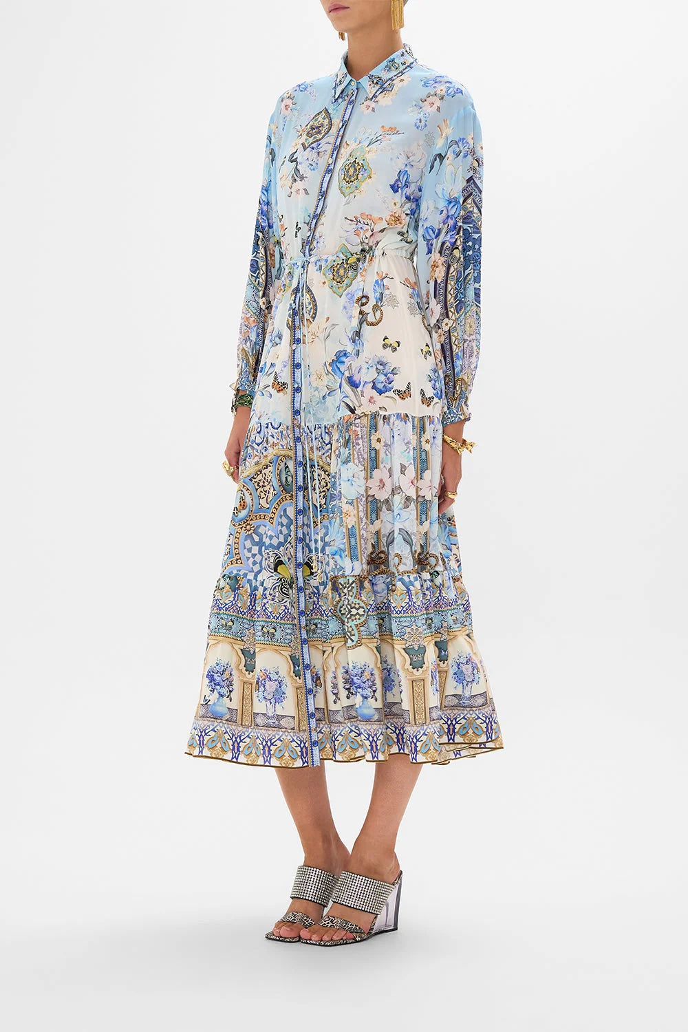 CAM: Al Manial Palace Memoirs tiered long shirt dress