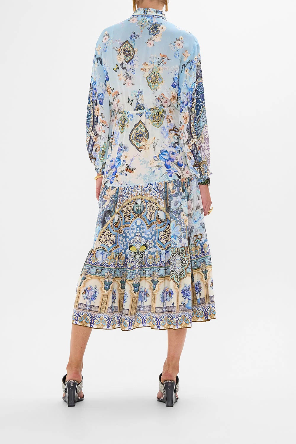 CAM: Al Manial Palace Memoirs tiered long shirt dress