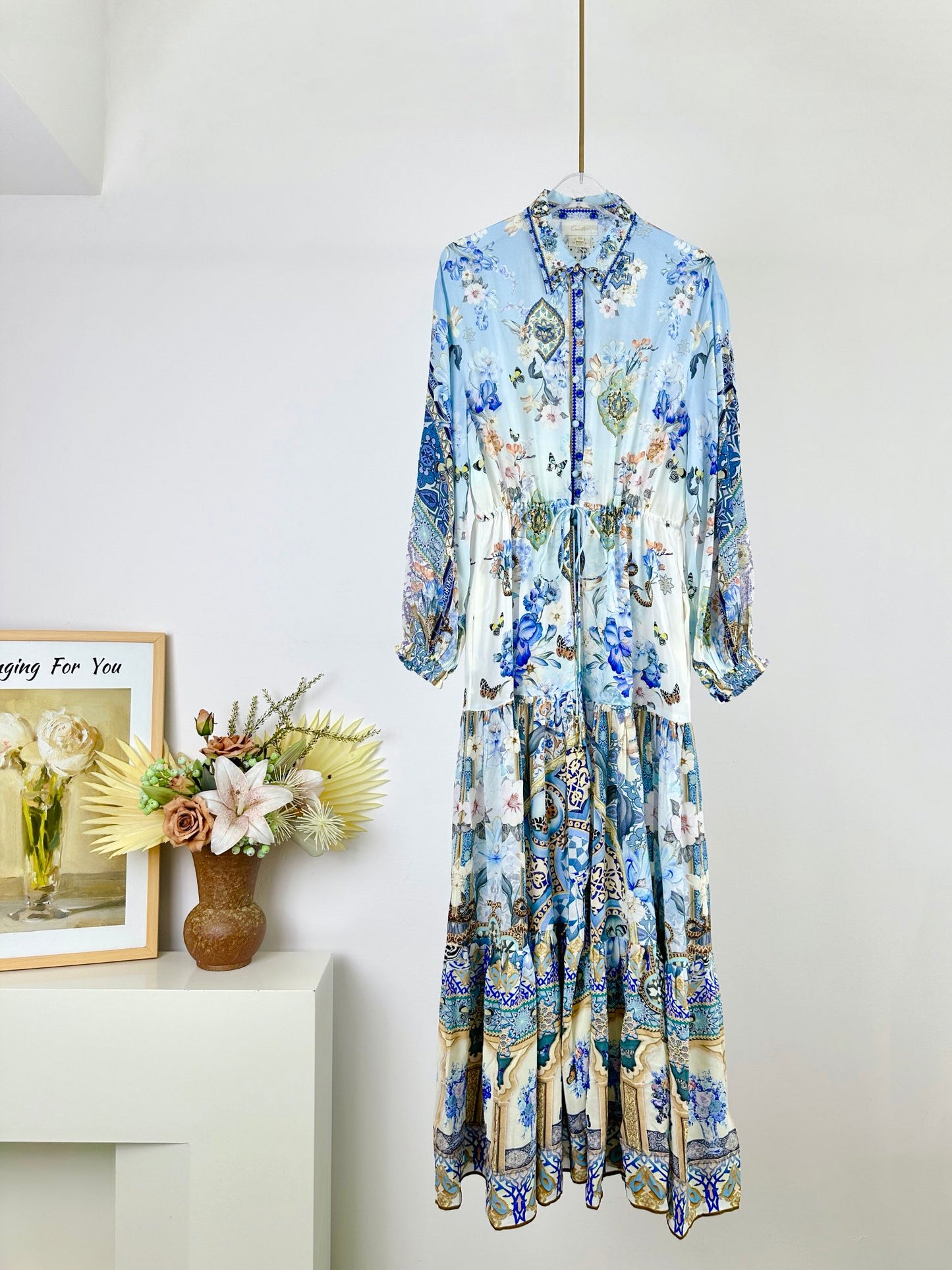 CAM: Al Manial Palace Memoirs tiered long shirt dress