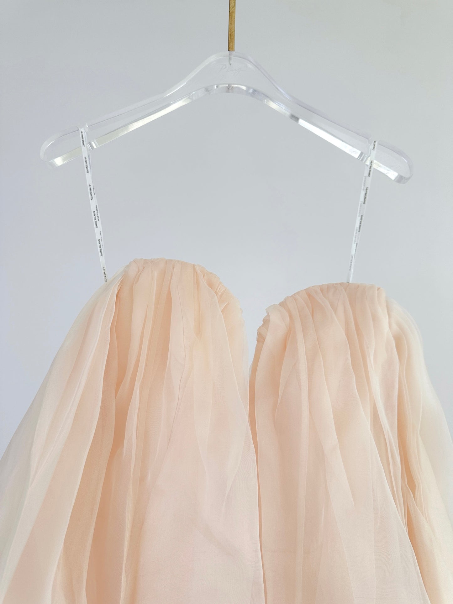 ZM: Crush strapless gathered silk-organza mini dress