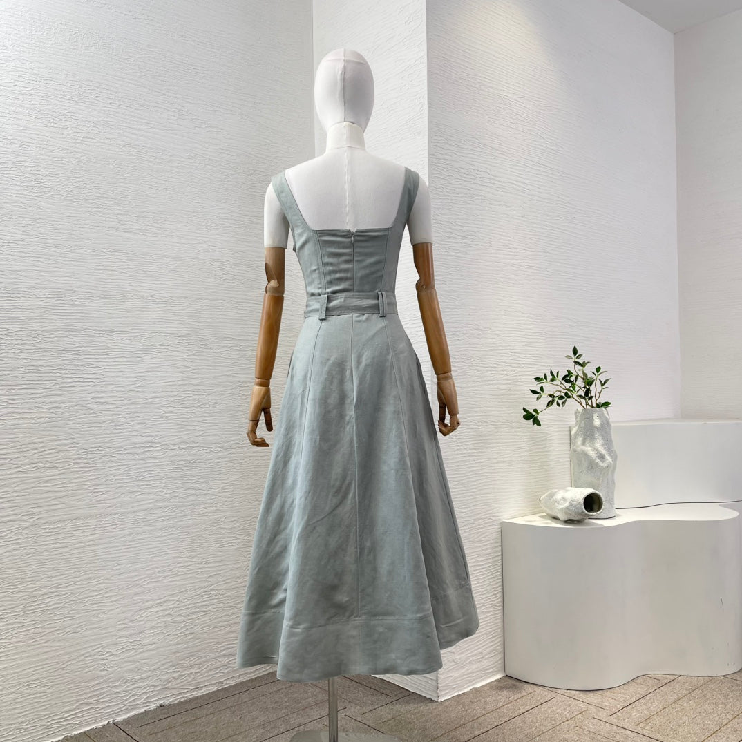 AJ: Clay Belted Midi Dress