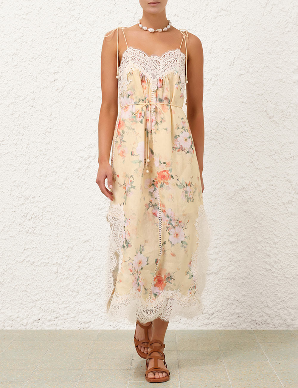 ZM: Everley Lace Trim Slip Dress