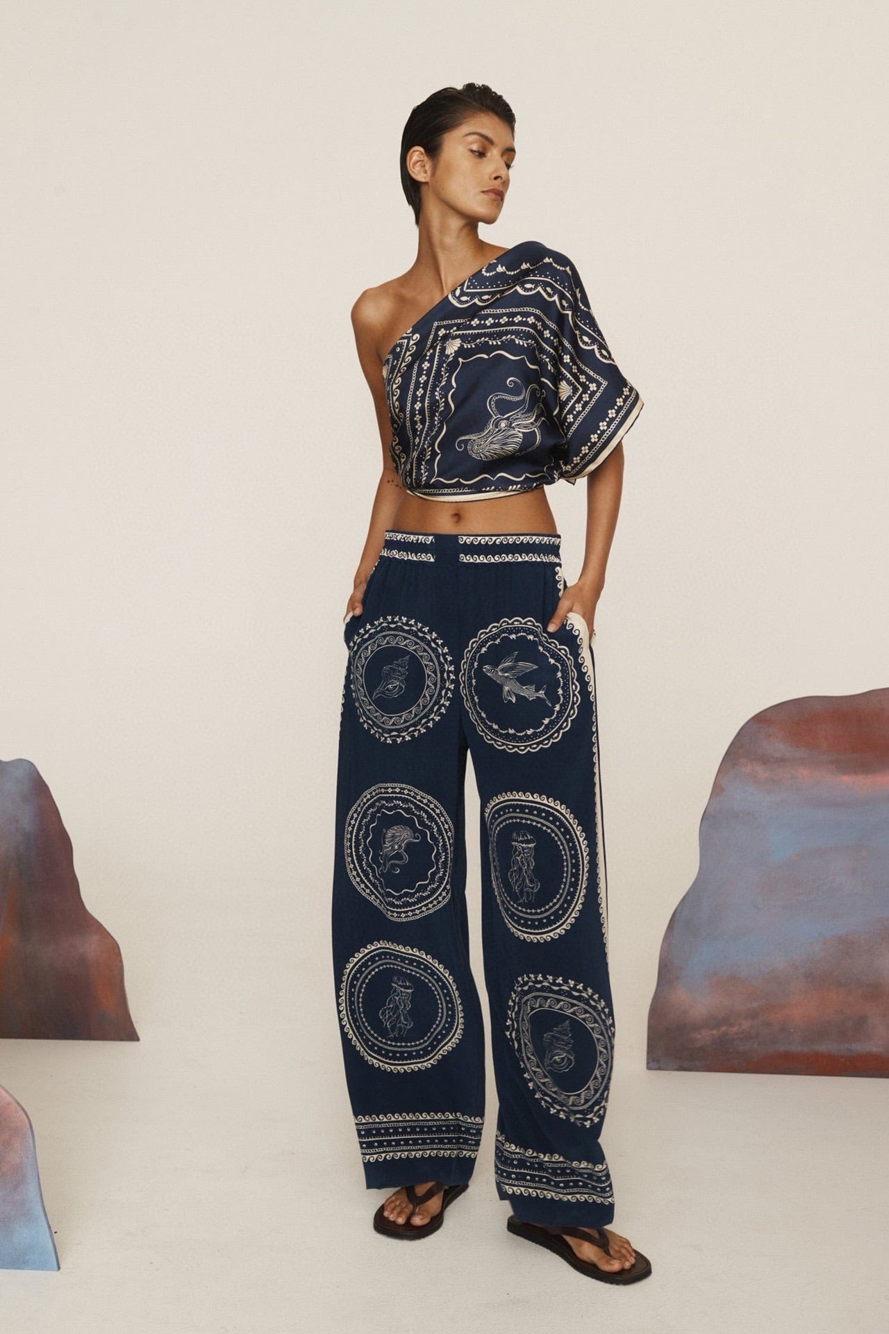 ALM: Oceane Silk Shirt/pants