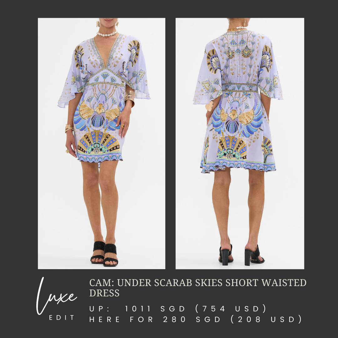 CAM: Under Scarab Skies Short Waisted Dress