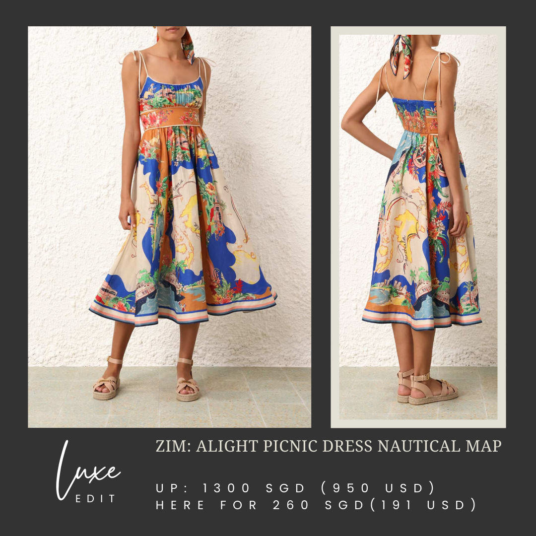 ZIM: Alight picnic dress nautical map